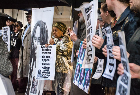 Rally in front of Krasner's office