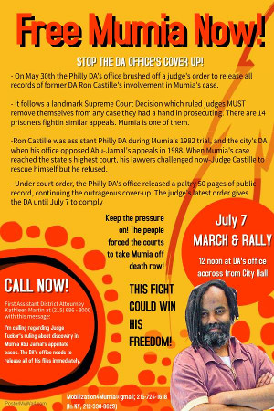 Free Mumia Rally Philadelphia July 7, 2017