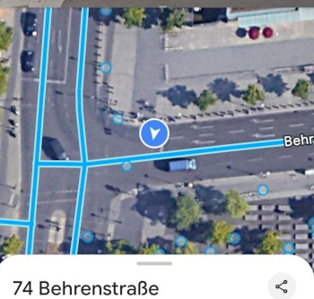 Karte mit neuem Ort