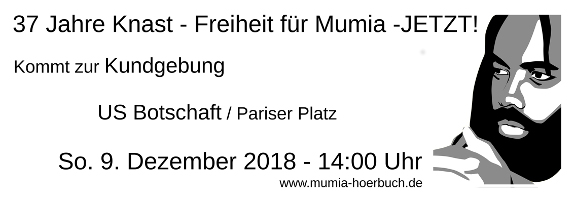 Transparente an Haus fuer Kundgebung am 09.12.18