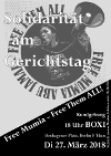 Flyer zur Kundgebung Free them all am 27.03.2018