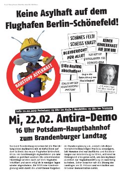 Plakat zur Antira-Demo