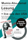 Bild zur Lesung in Heidelberg am 9. Dezember 2023