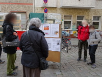 Kundgebung zu Mumias 67. Geburtstag in Berlin