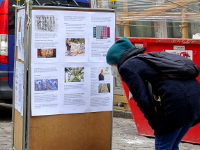 Kundgebung zu Mumias 67. Geburtstag in Berlin